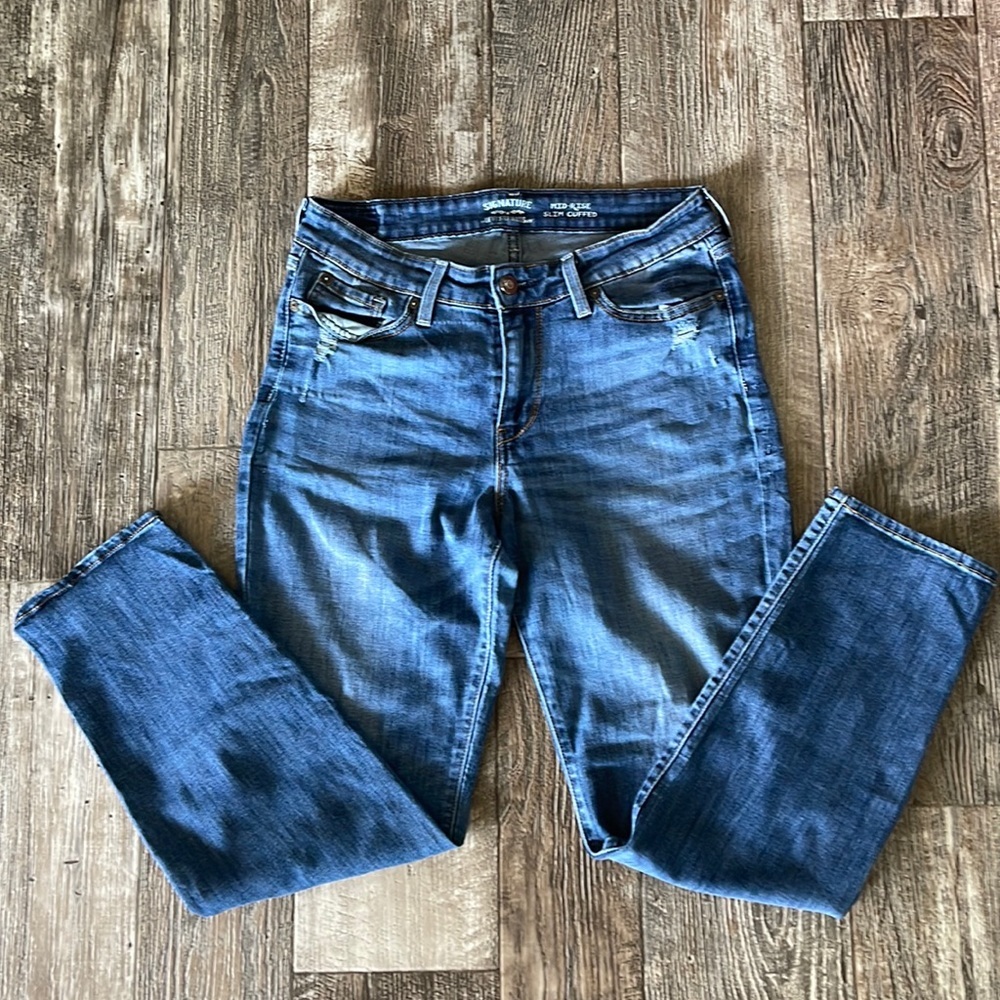 Signature By Levi Strauss & Co Jeans Mid-RiseSlim Cuffed 8-W29
